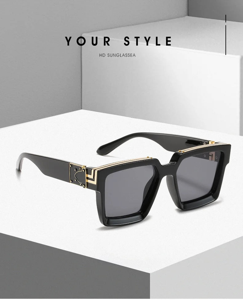 Driving Square Frame Male Sunglasses