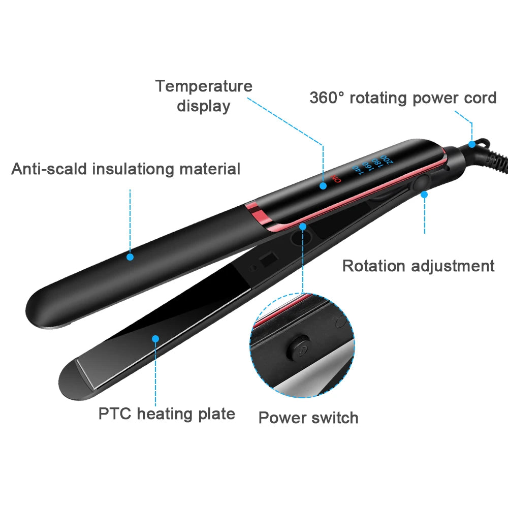 Professional Hair Straight Curling Iron