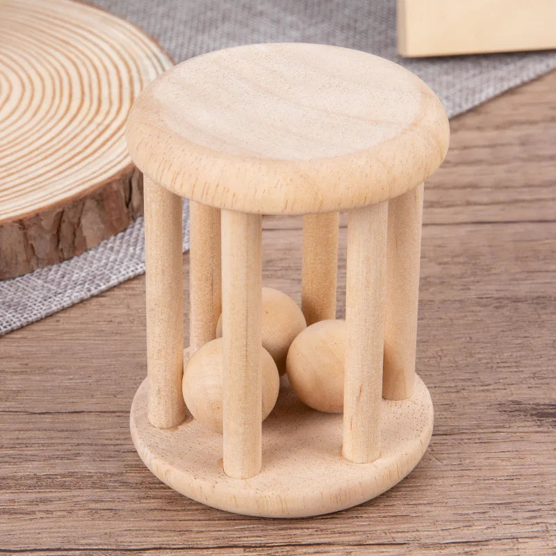 Wooden Baby Rattle Toy Montessori