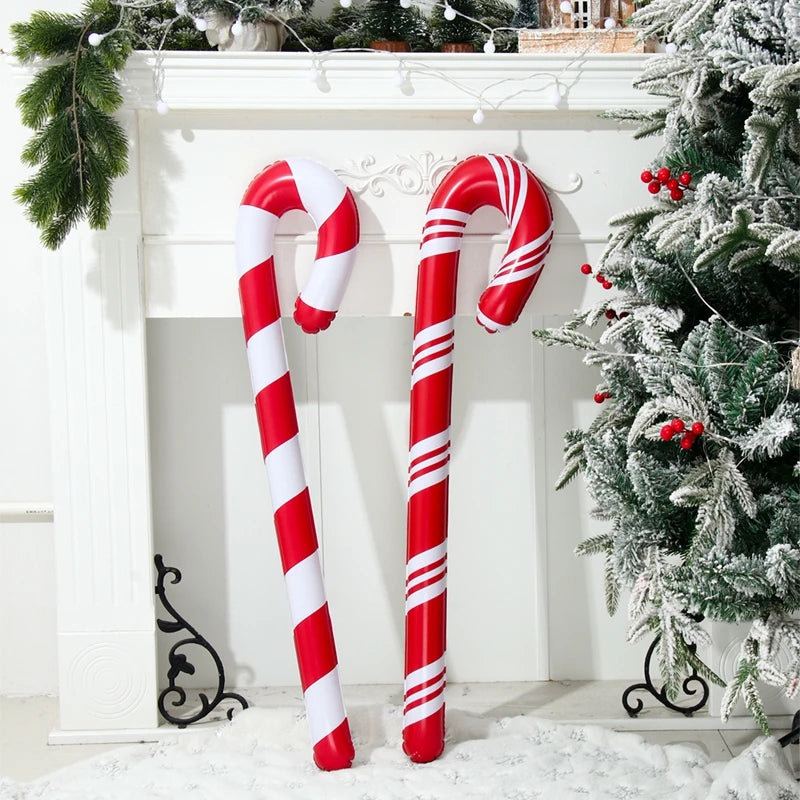 Hristmas Candy Cane Stick Balloons