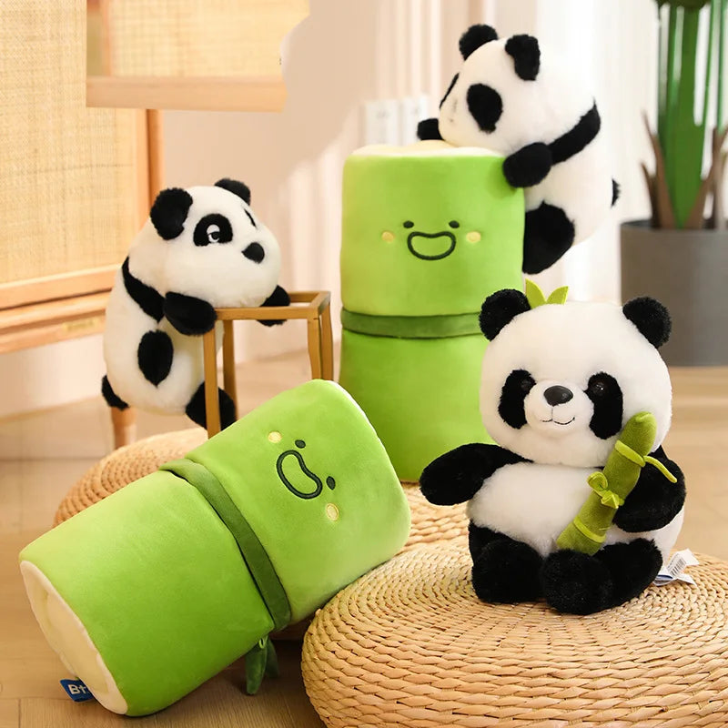 Tube Cute Panda Set Plush Toy