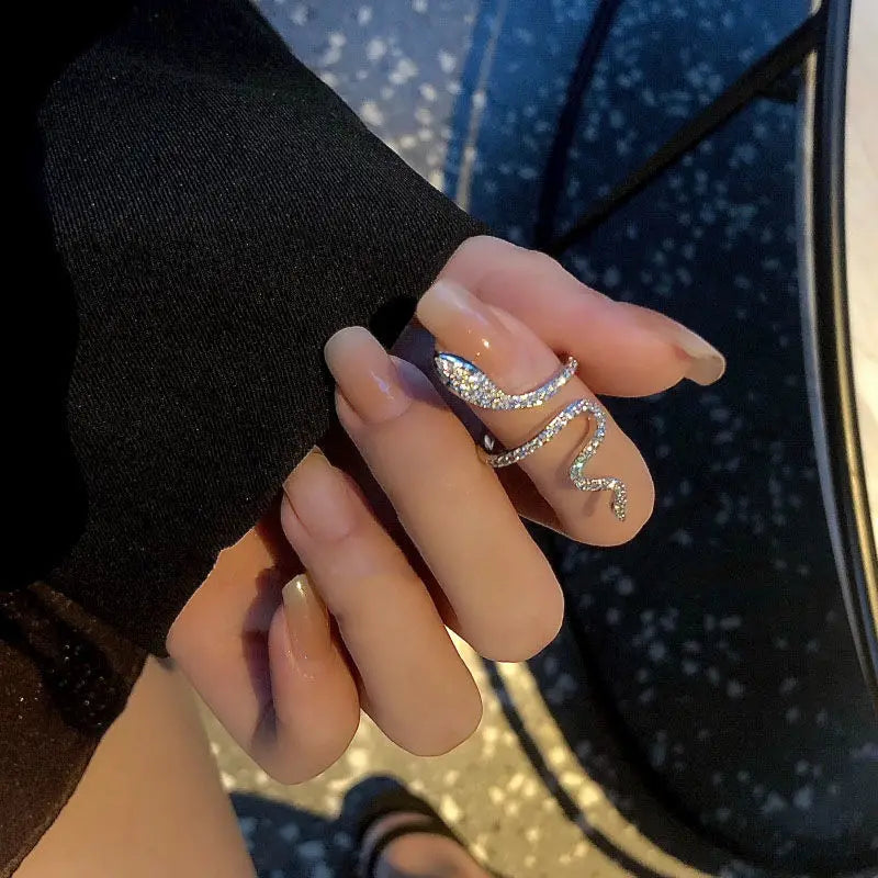 Cubic Zirconia Snake Ring