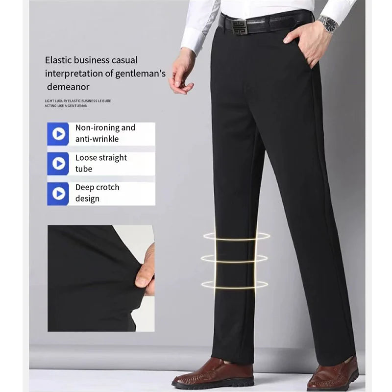 Elastic Straight Sleeve Formal Pants