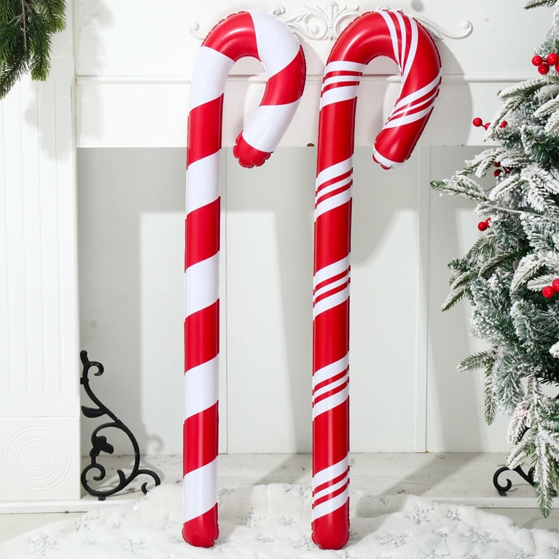 Hristmas Candy Cane Stick Balloons