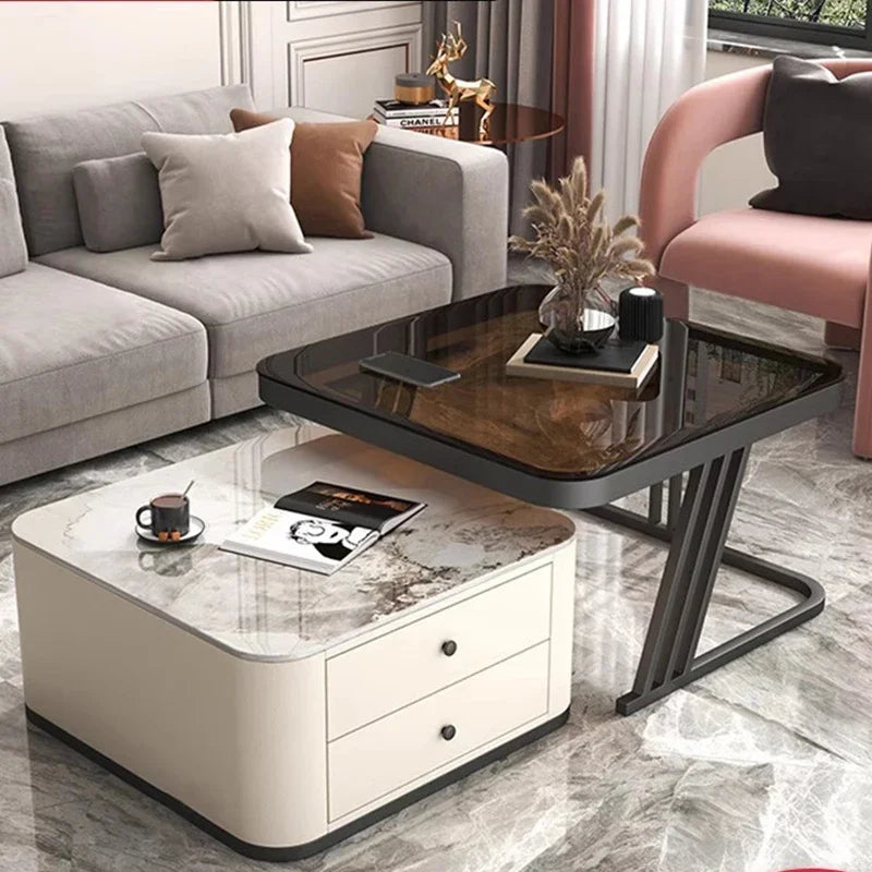 Luxury Glass Square Coffee Table