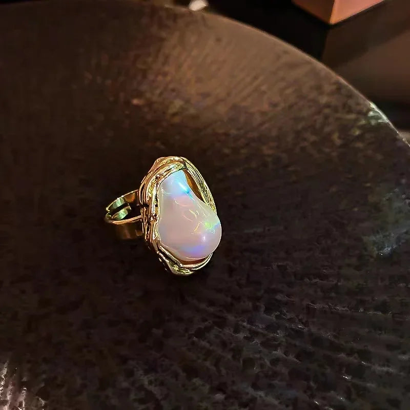 Imitation Pear Shape Ring