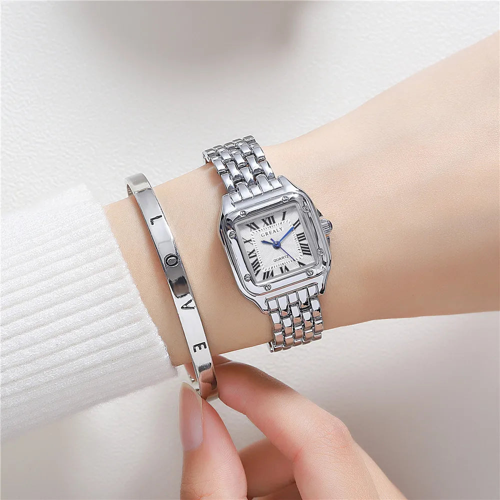 Gold Alloy Strap Luxury Watches