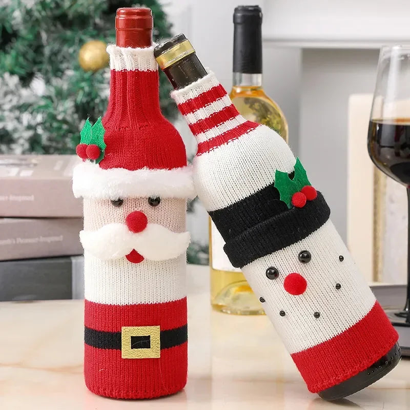 Santa Claus Wine Bottle Cover