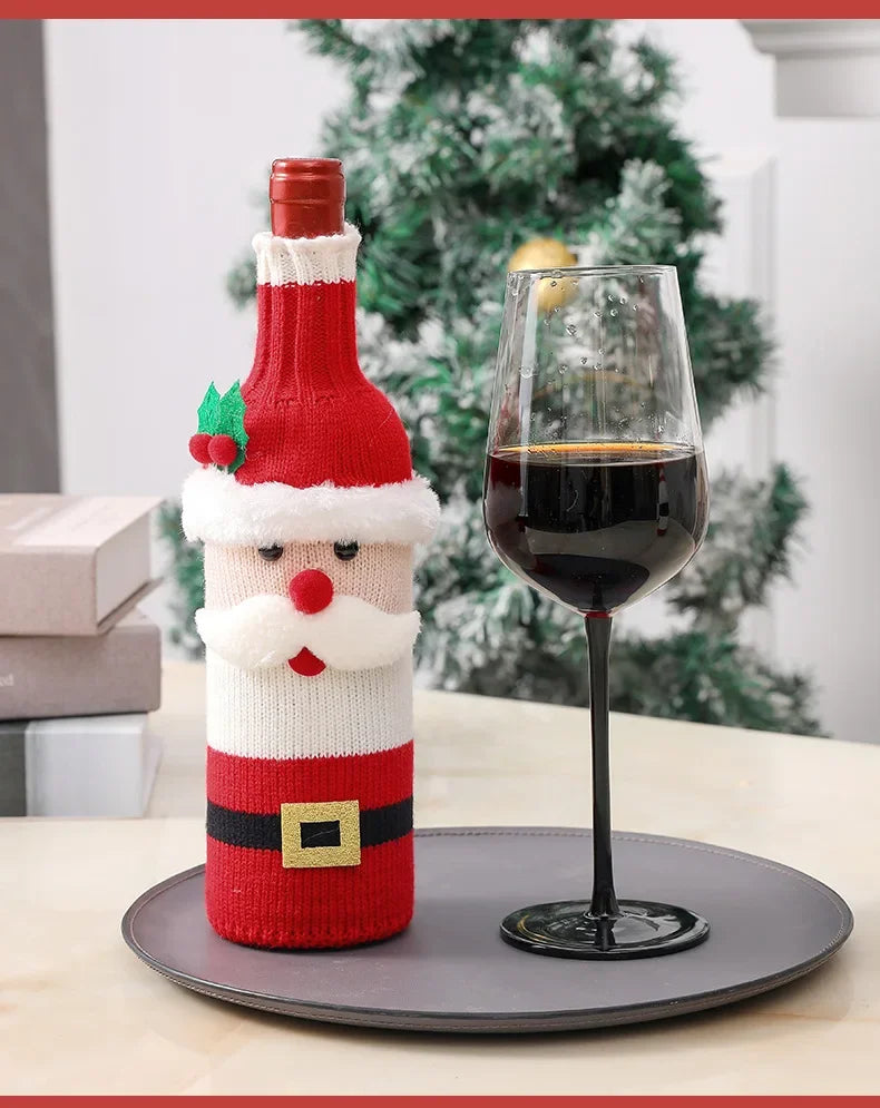 Santa Claus Wine Bottle Cover