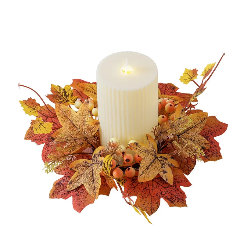 Artifical Maple Leaf Candlestick