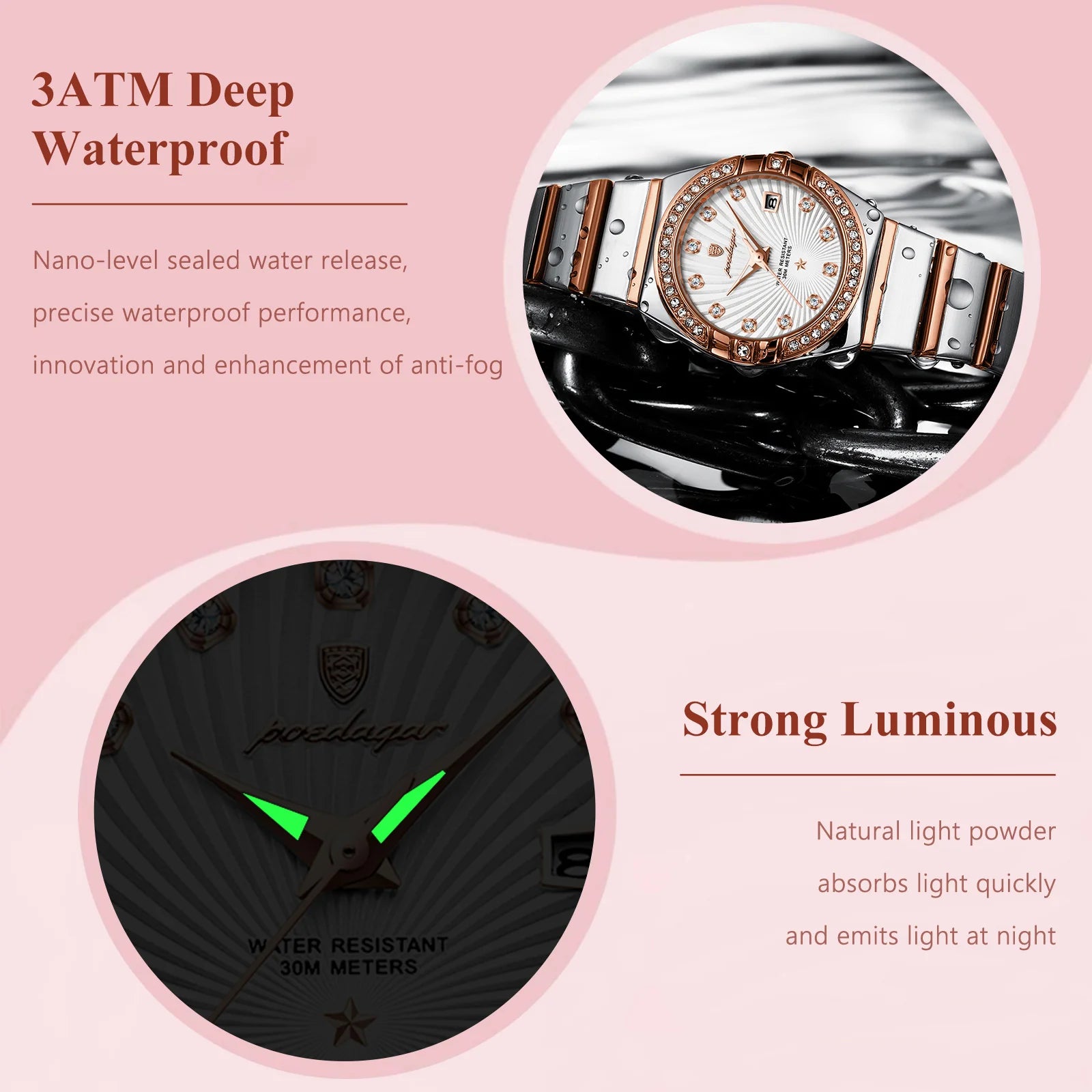 Quartz Women Waterproof Wristwatch