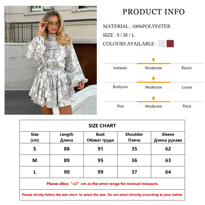 Casual Loose Print Women's Dress