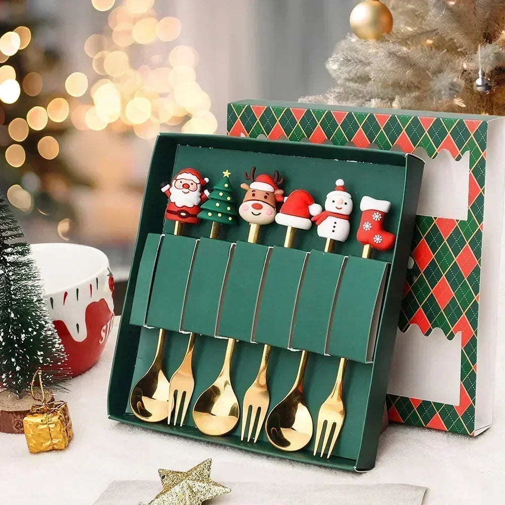 Christmas Table Decor Stainless Spoons