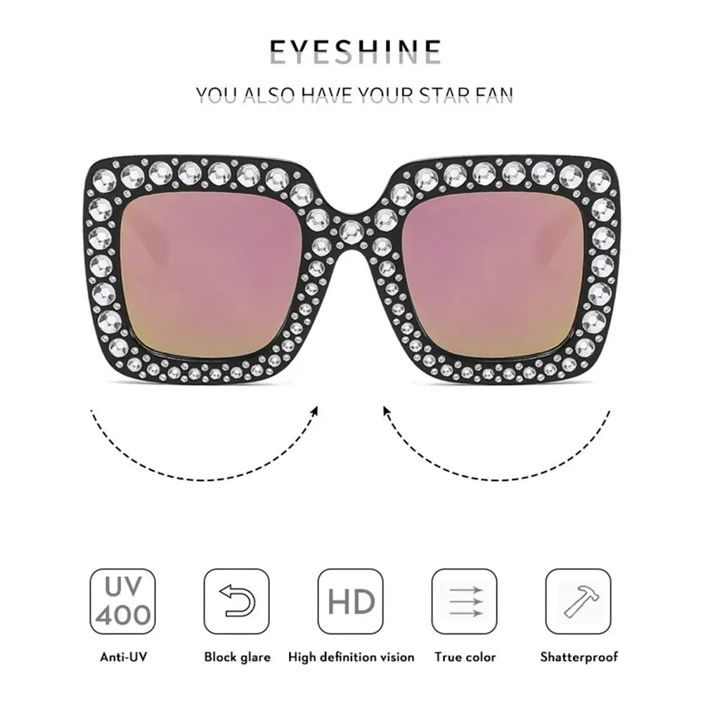 Rhinestone Diamond Children Square Sun Glasses