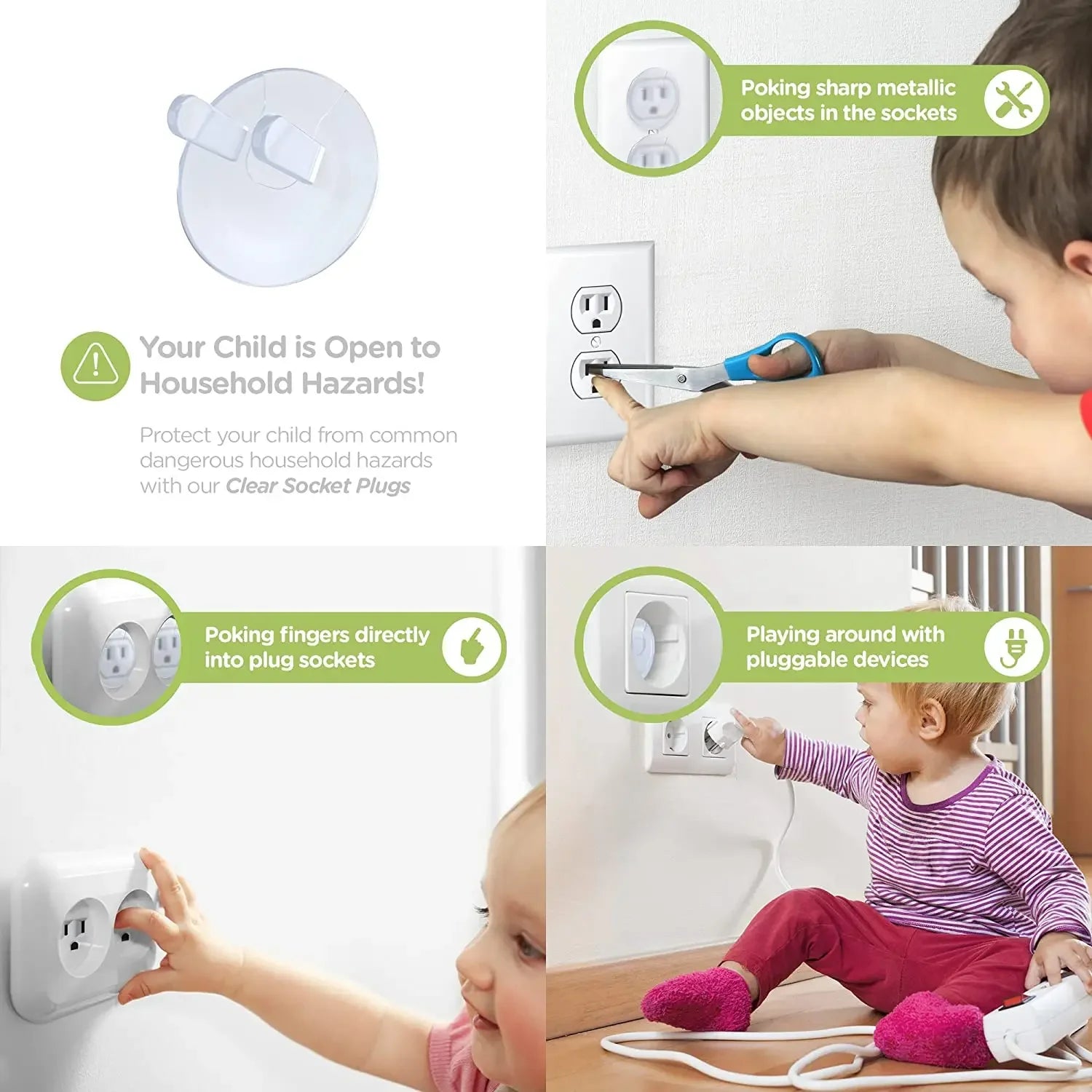 Safety Child Secure Electric Plug