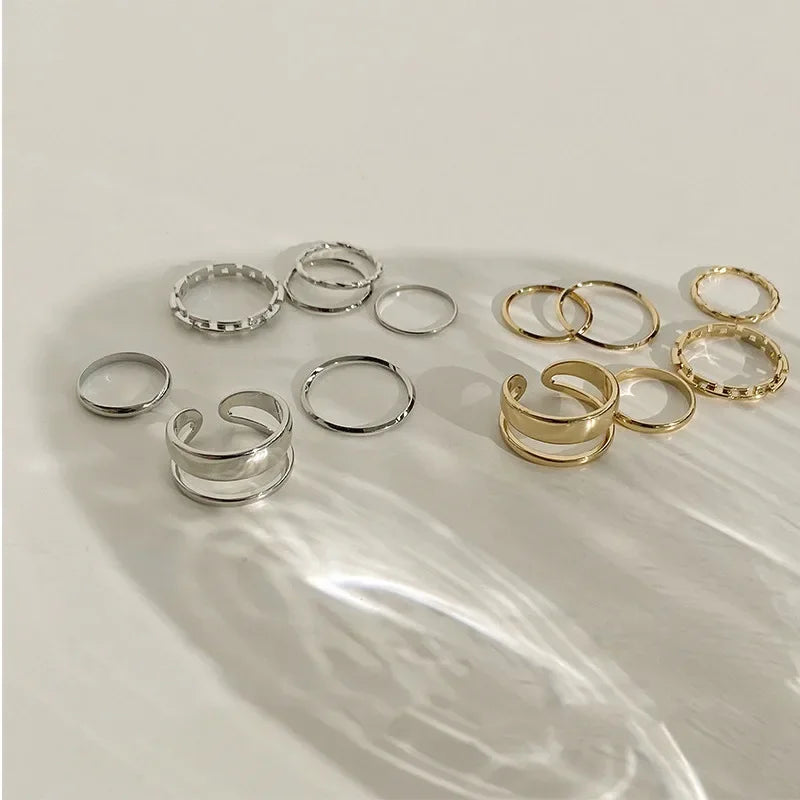 7 pcs Fashion Jewelry Rings Set