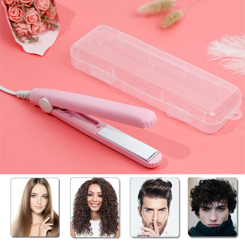 Mini Hair Straightener Curling Flat Iron