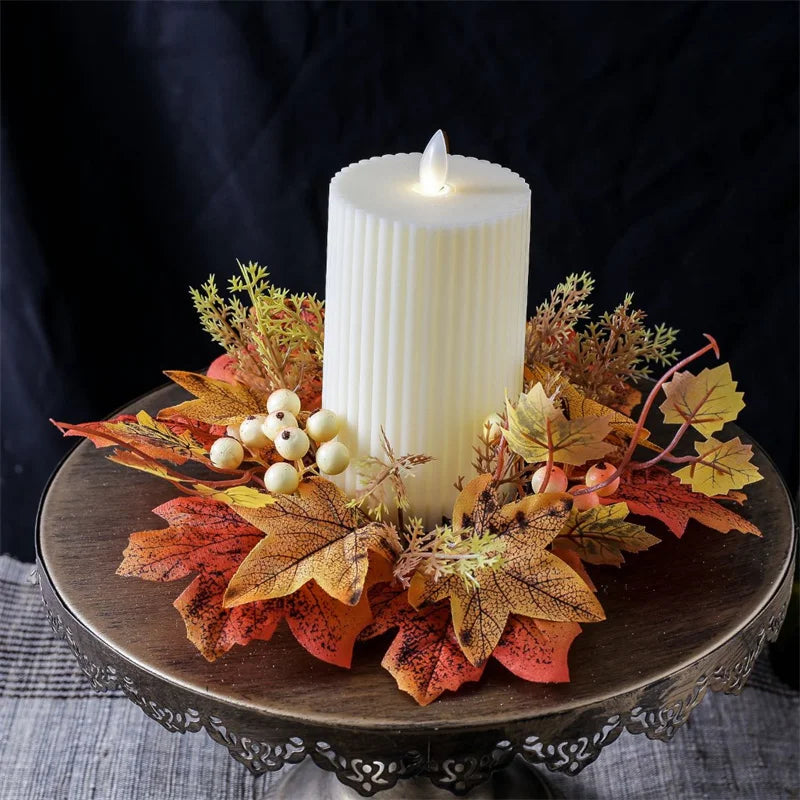 Artifical Maple Leaf Candlestick