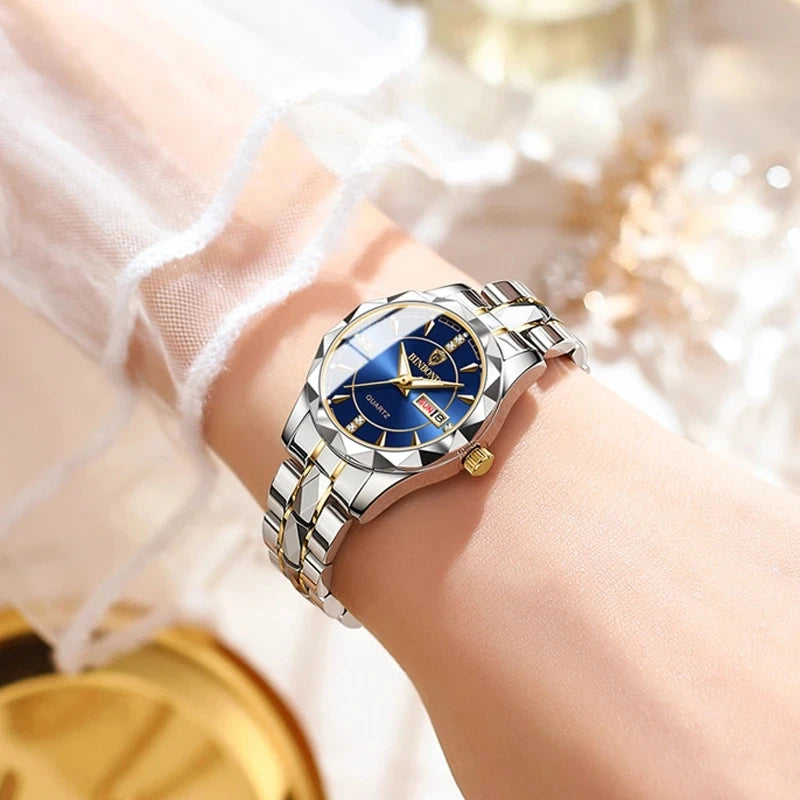 Quartz Movement Golden Watches Women