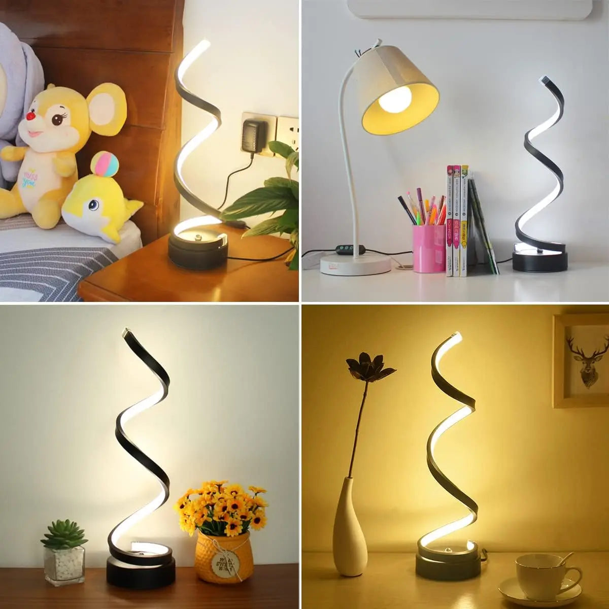 Spiral Dimmable LED Table Lamp