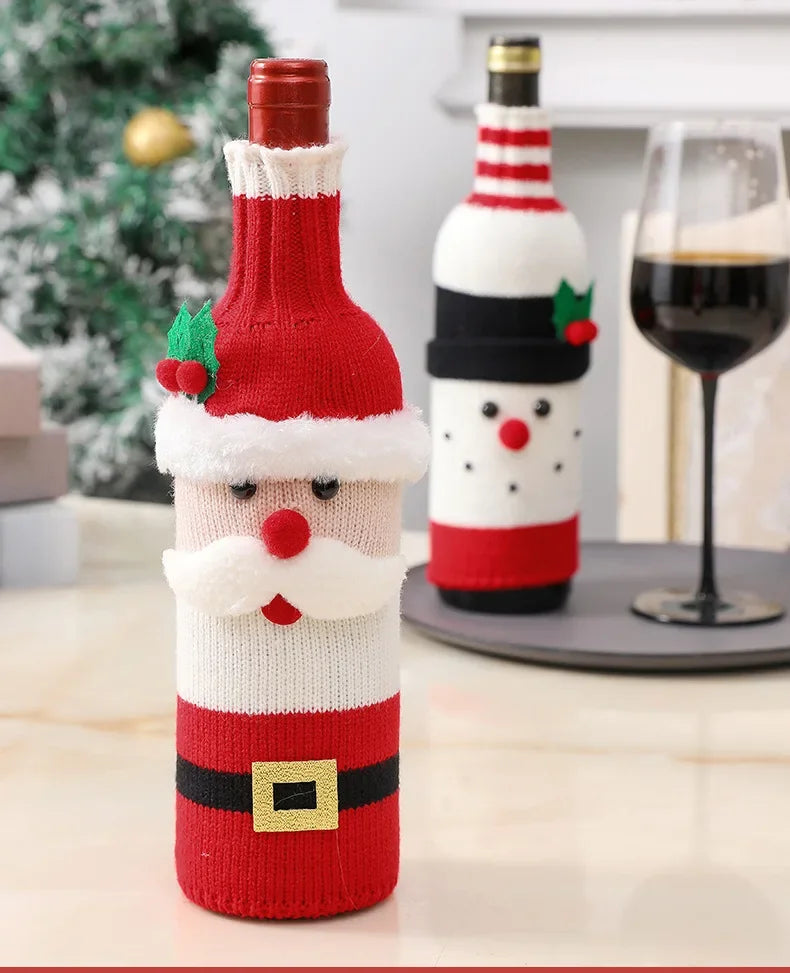 Santa Claus Wine Bottle Cover