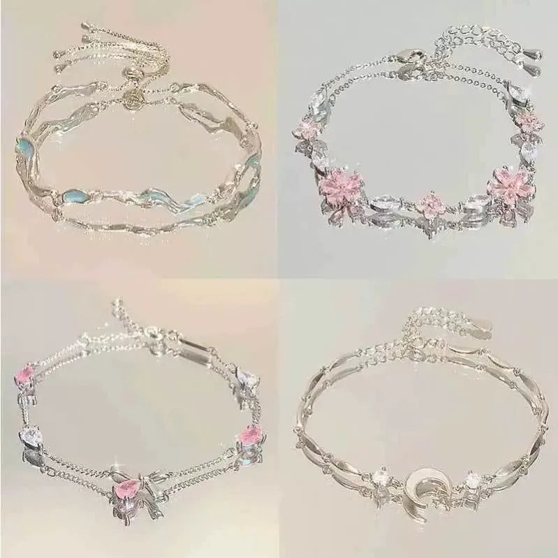 Cherry Blossom Shiny Pink Bracelet