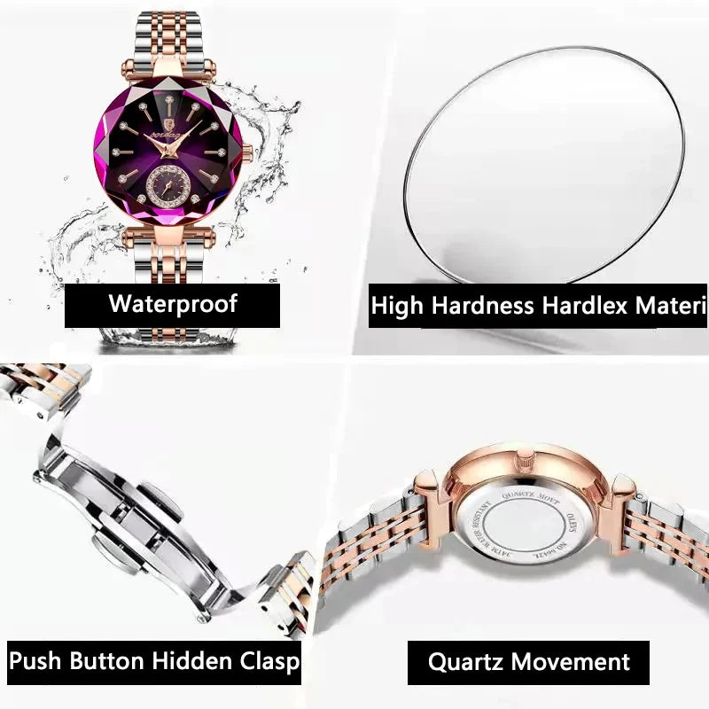 Luxury Woman Wristwatch Elegant Waterproof