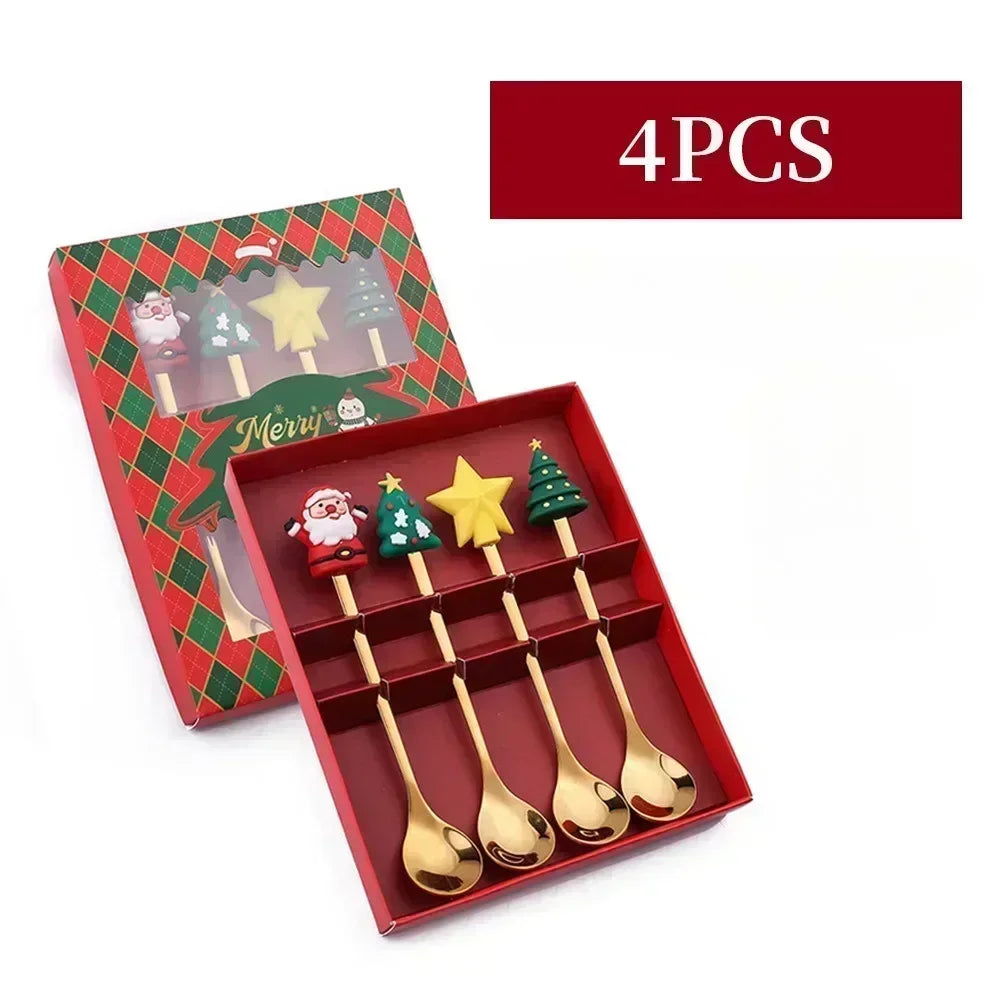 Christmas Table Decor Stainless Spoons