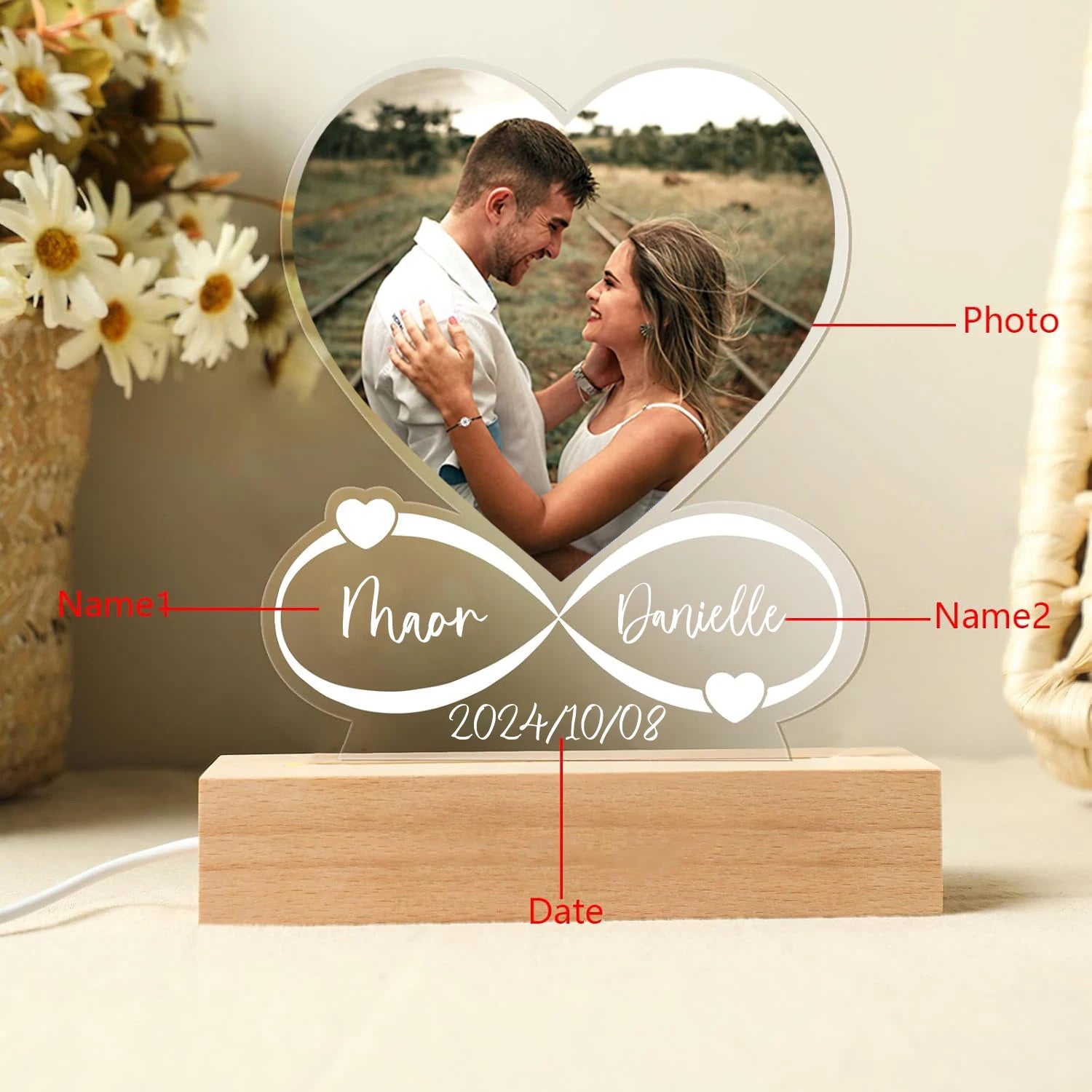 Acrylic Plaque Photo Frame