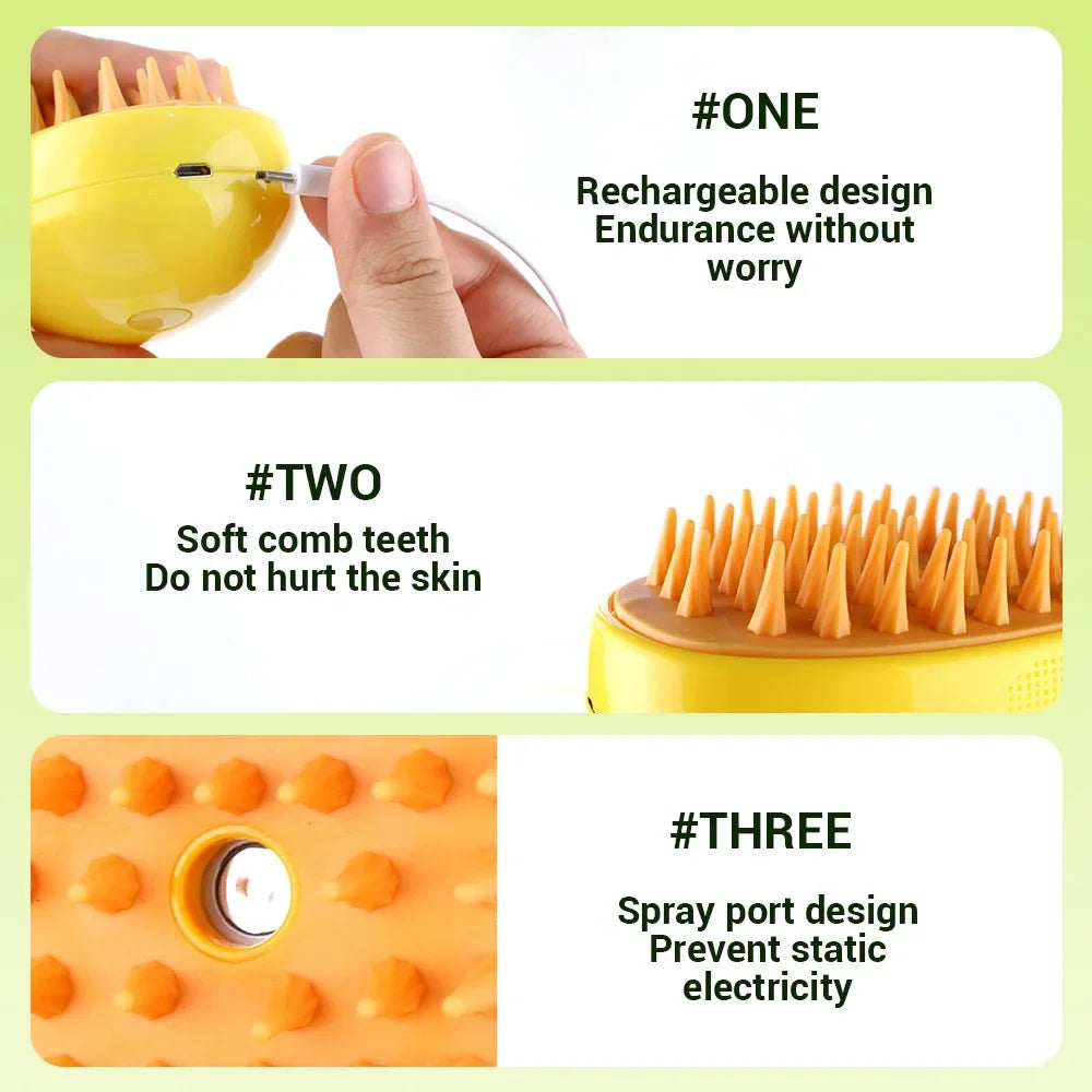 3 in 1 Electric Sprays Massage Combs