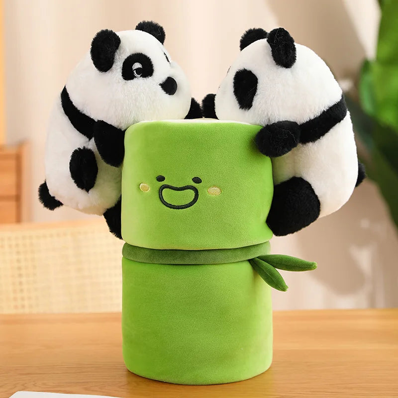 Tube Cute Panda Set Plush Toy