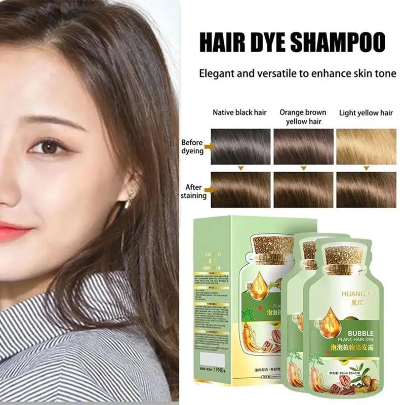 Natural Plant Herbal Hair Dye Shampoo