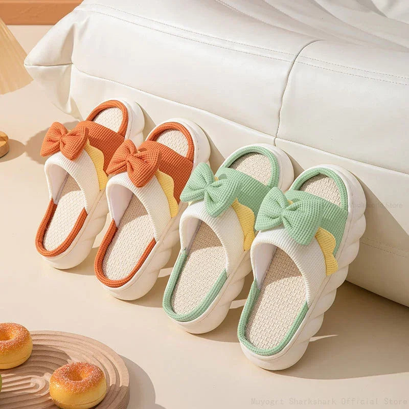 Anti-Slip Linen Slippers