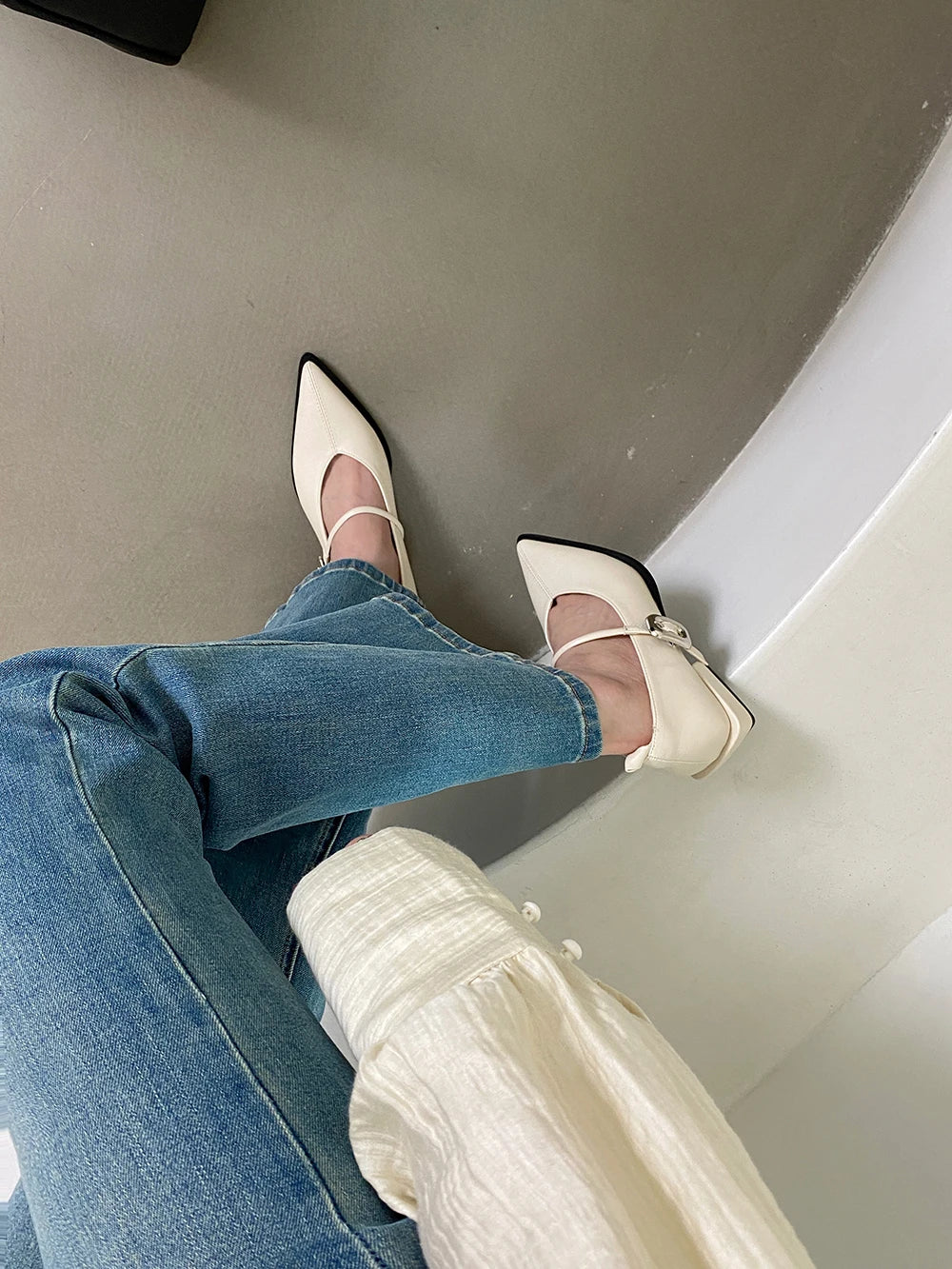 Casual Mules Shoes Belt Buckle Shoes