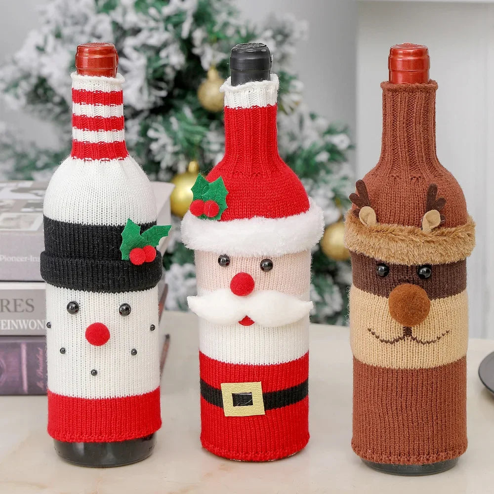 Santa Claus Wine Bottle Cover