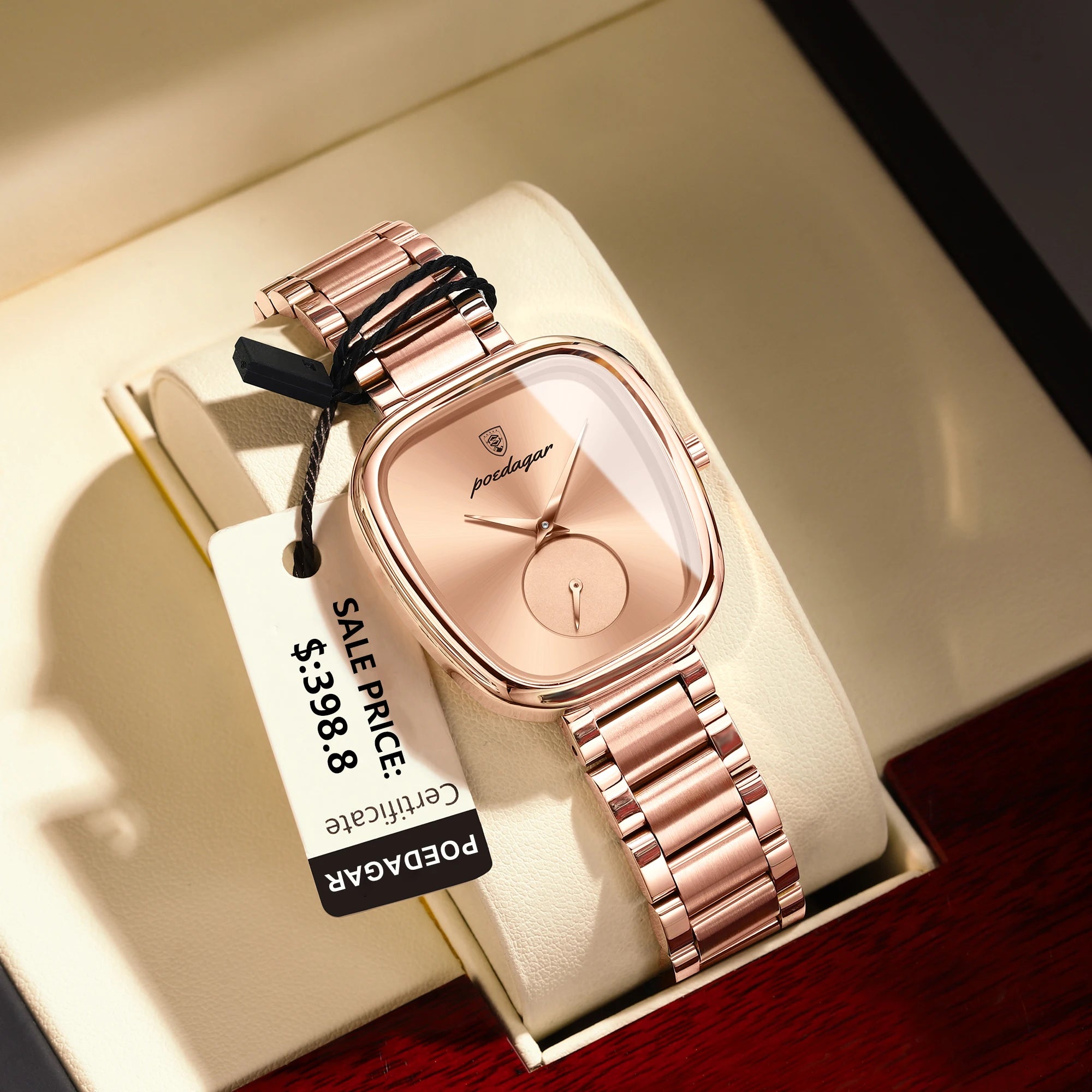 Waterproof Stainless Steel Quartz Ladies Watch