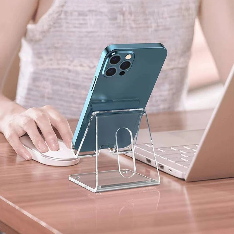 Clear Acrylic Cell Phone Stand 