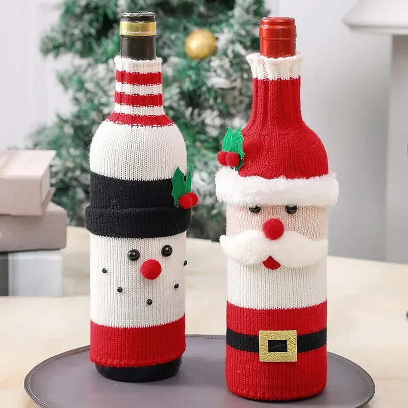 Santa Claus Wine Bottle Cover