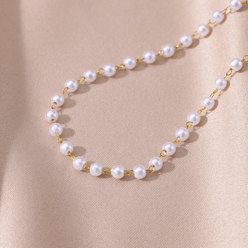 Pearl Bead Anklet for Women Foot Jewelry