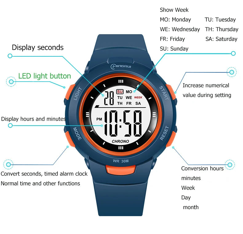 Kid's Luminous Waterproof Watch