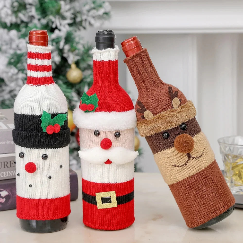 Santa Claus Wine Bottle Cover