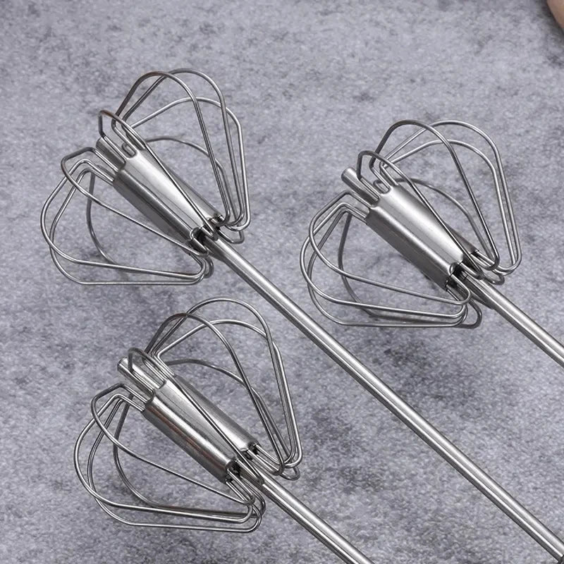 Large Stainless Steel Semi-Automatic Egg Beater