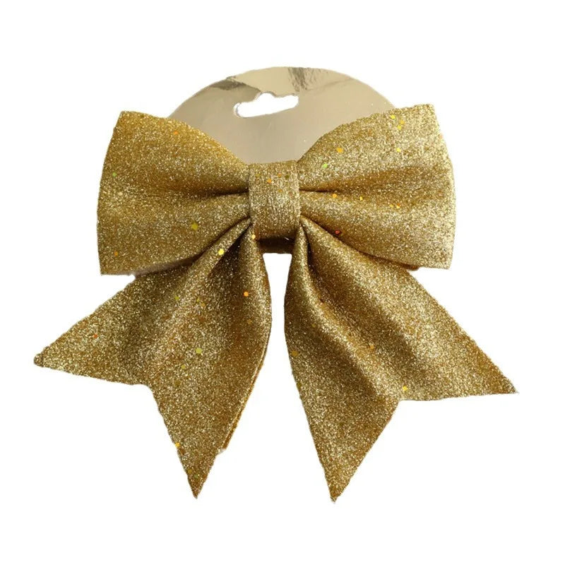 Large Red Gold Sparkling Bow Glitter