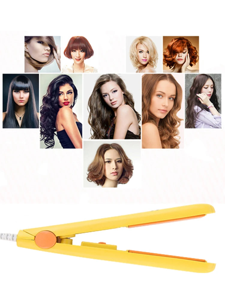 Mini Hair Straightener Curling Flat Iron