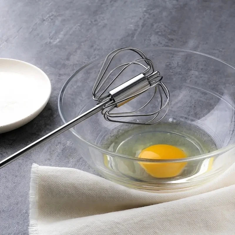 Large Stainless Steel Semi-Automatic Egg Beater