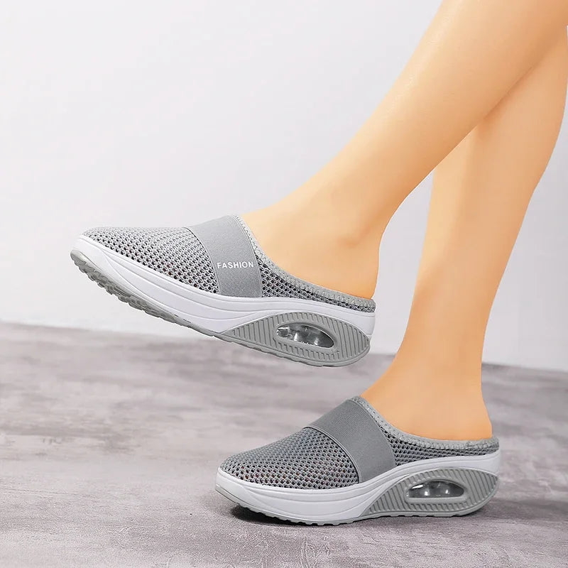 Air Cushion Slip-On Women Walking Shoes