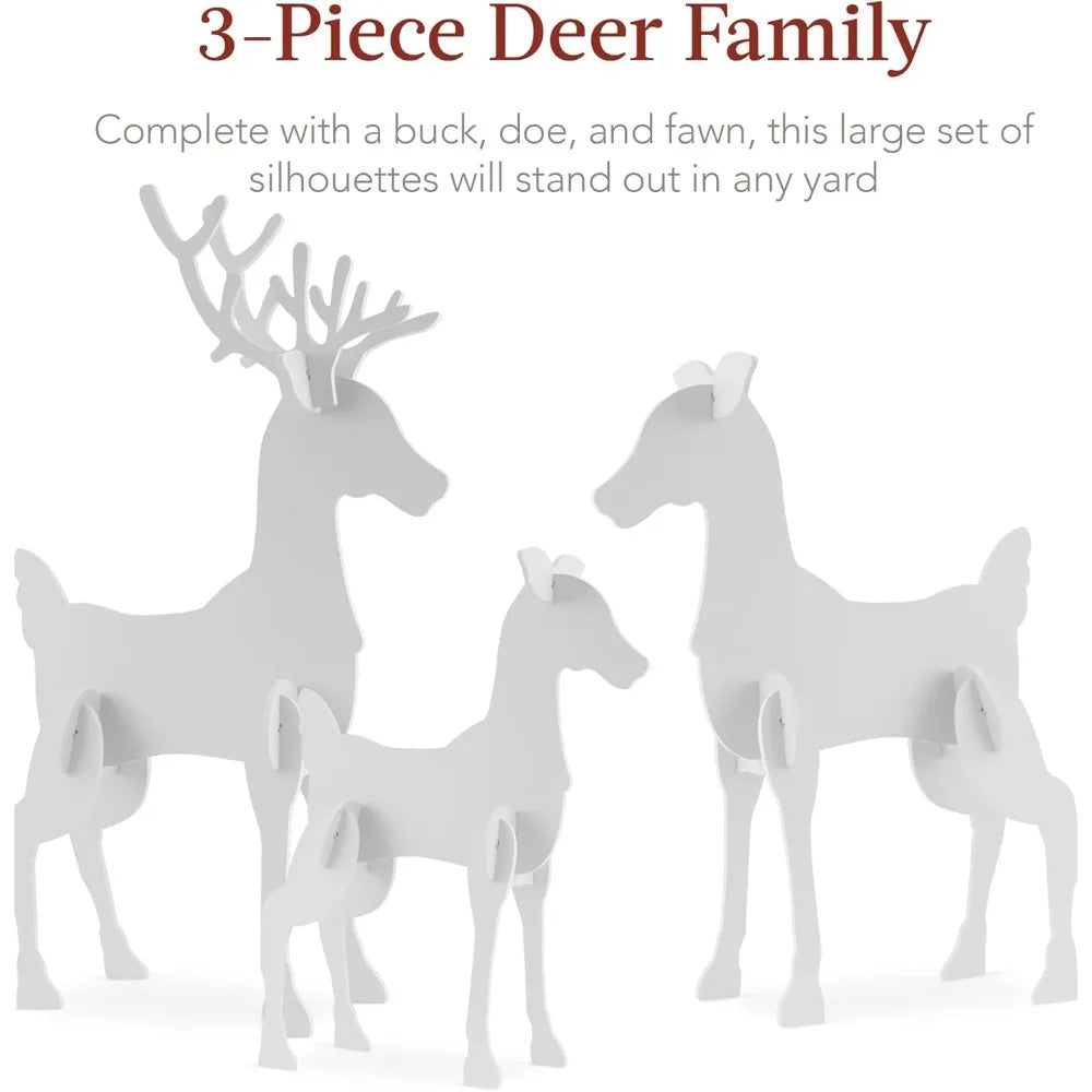 Reindeer Family Silhouette Set