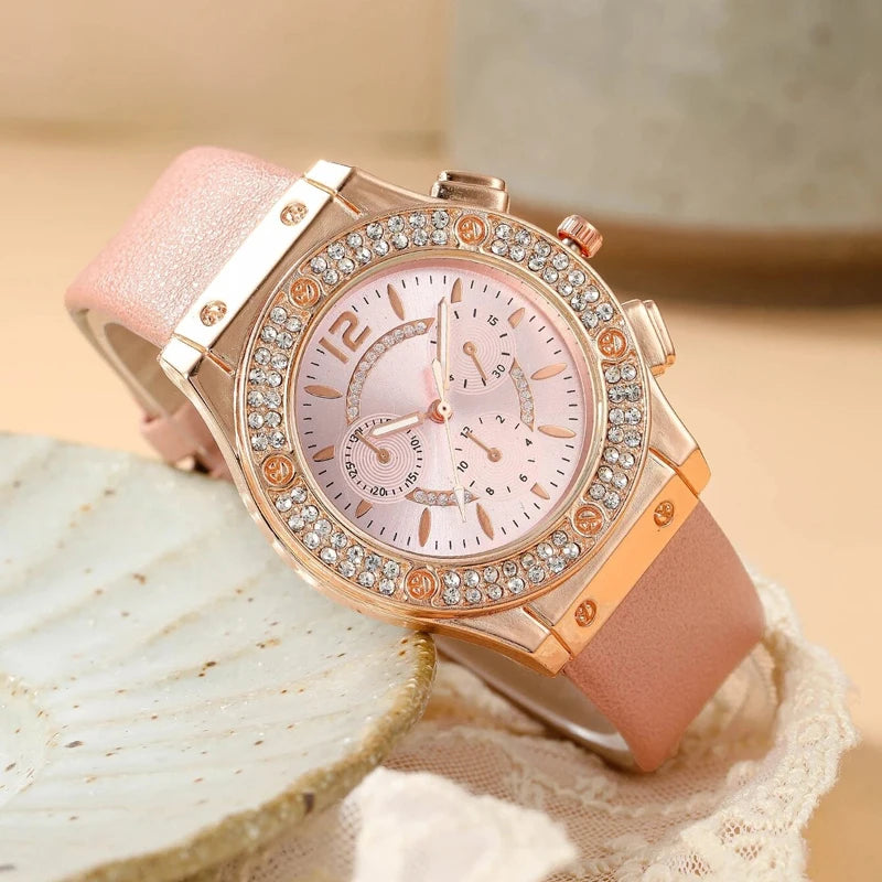 Crystal Quartz Bracelet Watches Wristwatch