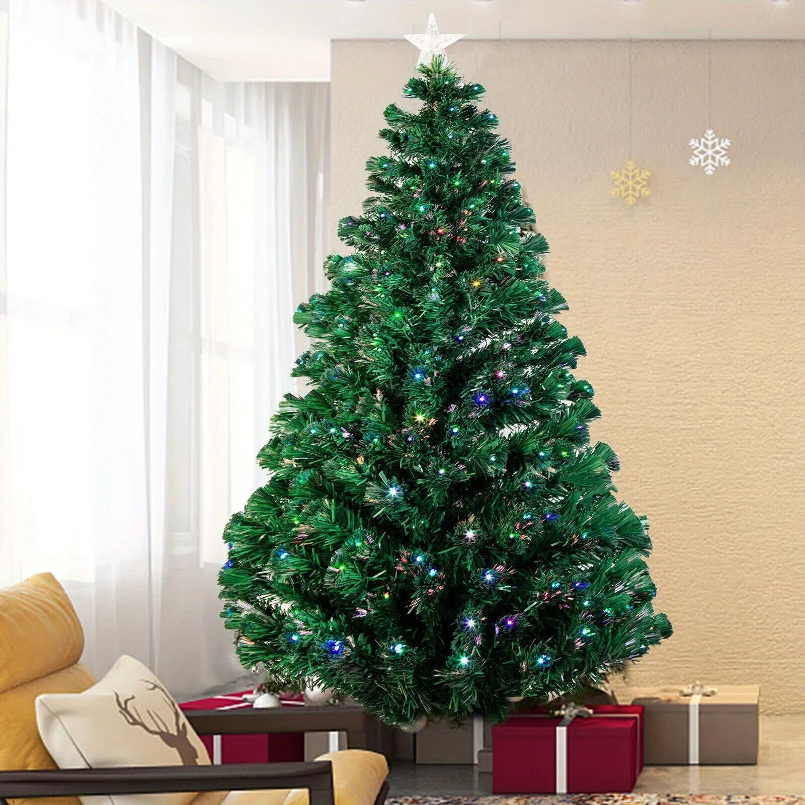 Fiber-optic outdoor Christmas Tree