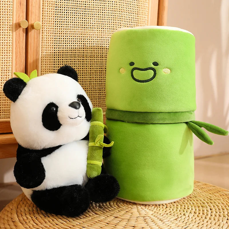 Tube Cute Panda Set Plush Toy